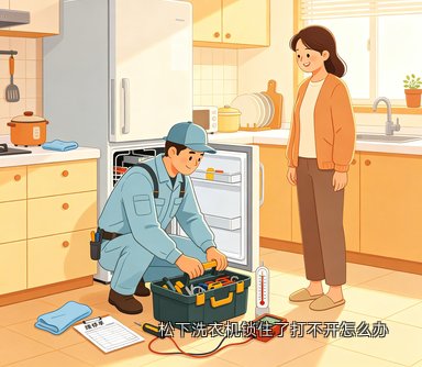 松下洗衣机锁住了打不开怎么办