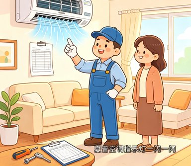 夏普空调指示灯一闪一闪