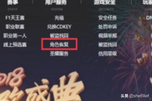 dnf怎么恢复角色_dnf怎么恢复角色?
