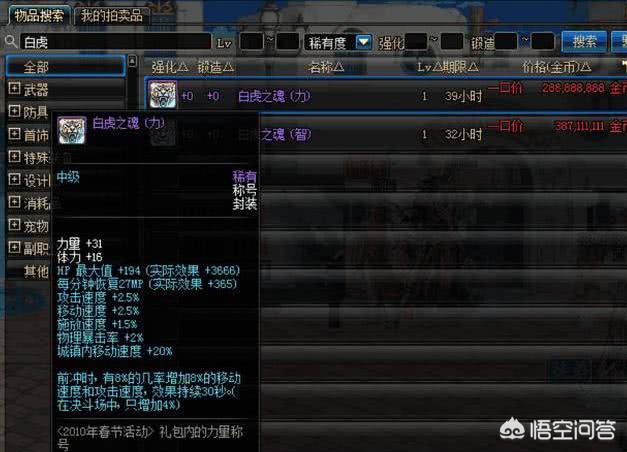 dnf白虎称号_dnf白虎称号属性 dnf白虎称号_dnf白虎称号属性